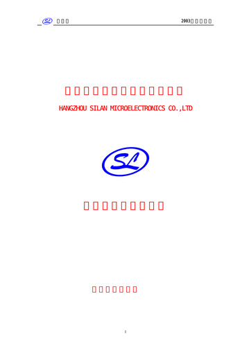 Thumbnail Silan Microelectronics Annual Report 2003