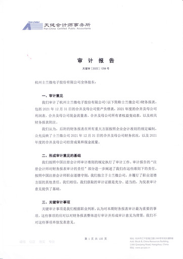 Thumbnail Silan Microelectronics Financial Statement 2021