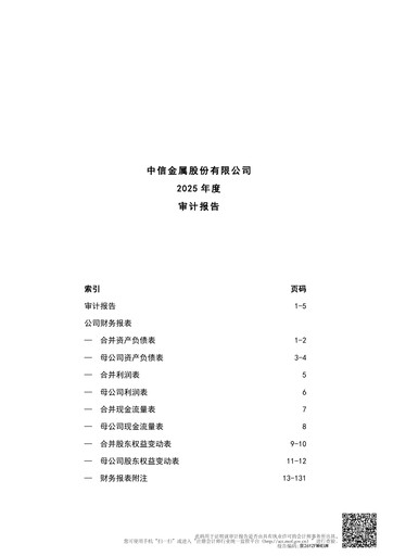 Thumbnail CITIC Metal Financial Statement 2025