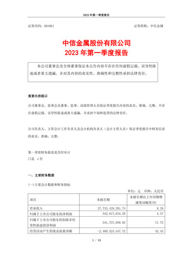 Thumbnail CITIC Metal Quarterly Report 2023-q1