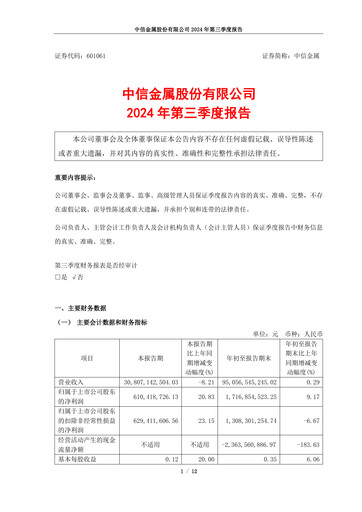 Thumbnail CITIC Metal Quarterly Report 2024-q3