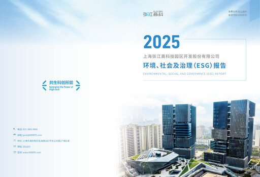 Miniature Shanghai Zhangjiang Hi-Tech Park Development Rapport ESG 2025