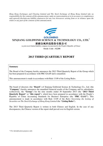 Thumbnail Goldwind Science&Technology Quarterly Report 2013-q3