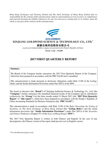 Thumbnail Goldwind Science&Technology Quarterly Report 2017-q1