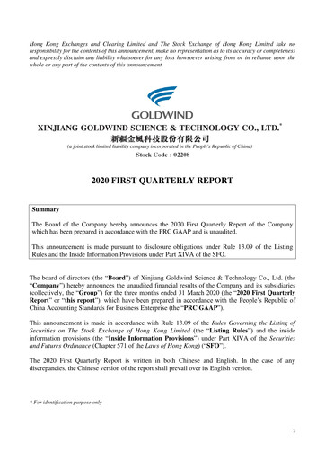 Thumbnail Goldwind Science&Technology Quarterly Report 2020-q1