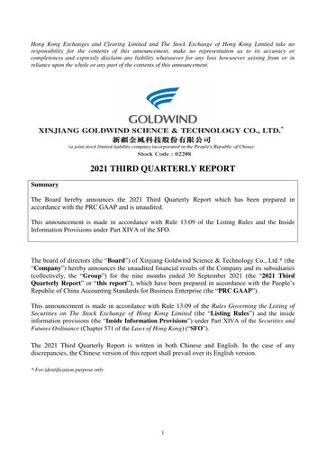 Thumbnail Goldwind Science&Technology Quarterly Report 2021-q3