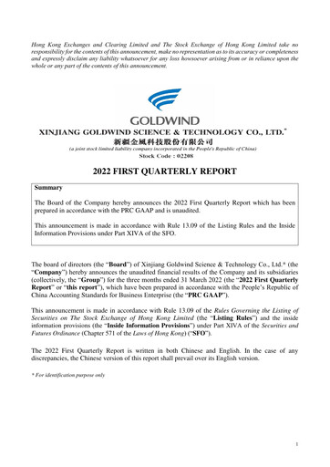 Thumbnail Goldwind Science&Technology Quarterly Report 2022-q1