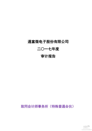Thumbnail Tongfu Microelectronics Co.,Ltd Financial Statement 2017