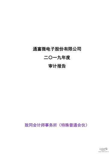 Thumbnail Tongfu Microelectronics Co.,Ltd Financial Statement 2019