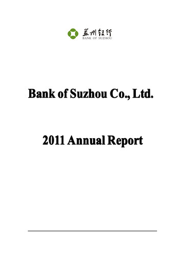 Thumbnail Bank of Suzhou Annual Report 2011