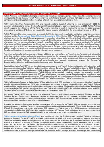 Thumbnail Turkish Airlines ESG Report 2025