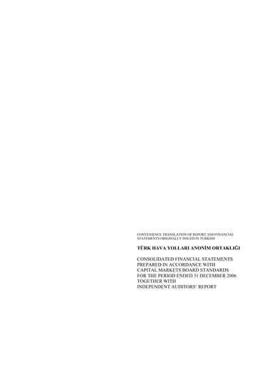 Thumbnail Turkish Airlines Financial Statement 2006