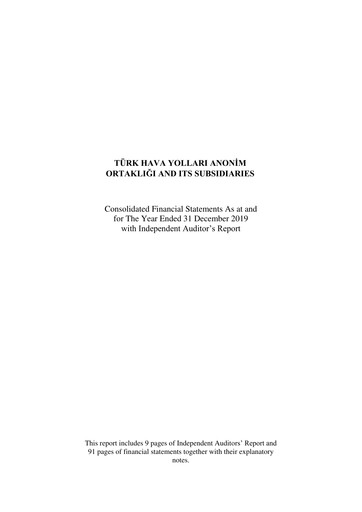 Thumbnail Turkish Airlines Financial Statement 2019