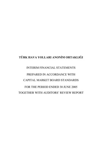 Thumbnail Turkish Airlines Half-year Report 2005-h1