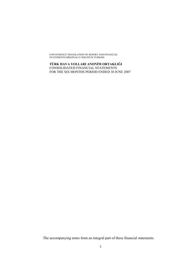 Thumbnail Turkish Airlines Half-year Report 2007-h1