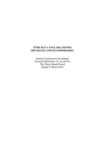 Thumbnail Turkish Airlines Quarterly Report 2015-q1
