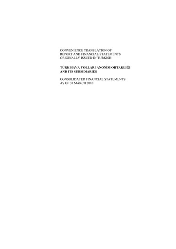 Thumbnail Turkish Airlines Quarterly Report 2010-q1