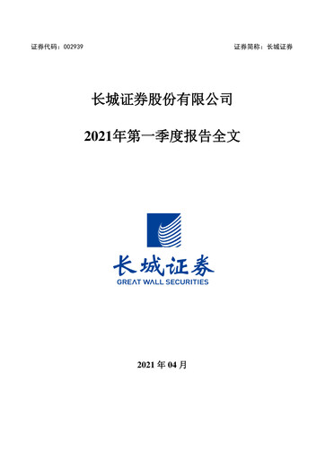 Miniature China Great Wall Securities Rapport trimestriel 2021-q1