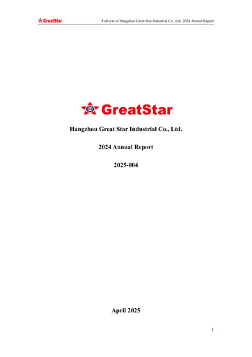 Thumbnail Hangzhou Greatstar Industrial Annual Report 2024