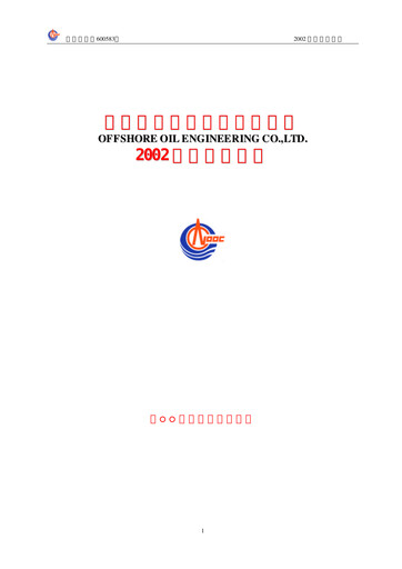 Miniature Offshore Oil Engineering Co.,Ltd Rapport semestriel 2002-h1