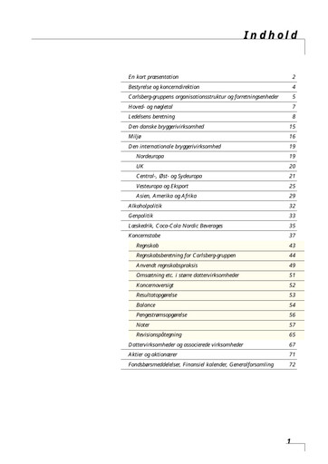 Thumbnail Carlsberg Annual Report 1998-1999