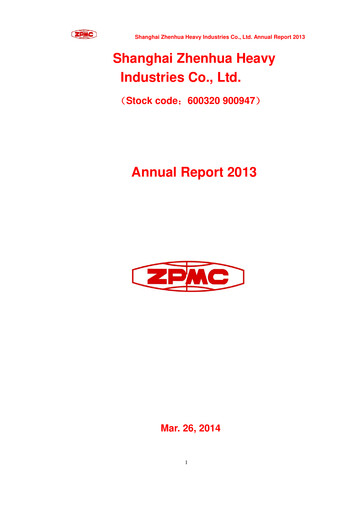 Vorschaubild ZPMC (Shanghai Zhenhua Heavy Industries) Jahresbericht 2013