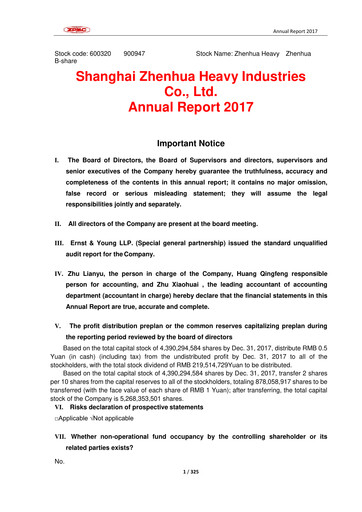 Vorschaubild ZPMC (Shanghai Zhenhua Heavy Industries) Jahresbericht 2017