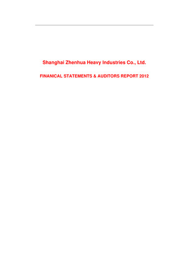 Vorschaubild ZPMC (Shanghai Zhenhua Heavy Industries) Finanzmitteilung 2012