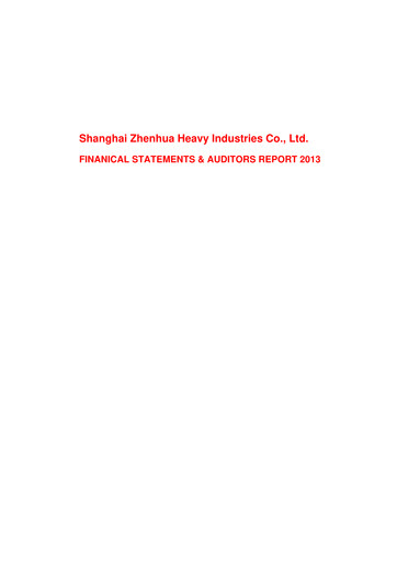 Vorschaubild ZPMC (Shanghai Zhenhua Heavy Industries) Finanzmitteilung 2013