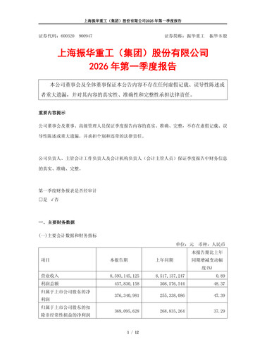 Vorschaubild ZPMC (Shanghai Zhenhua Heavy Industries) Quartalsbericht 2026-q1