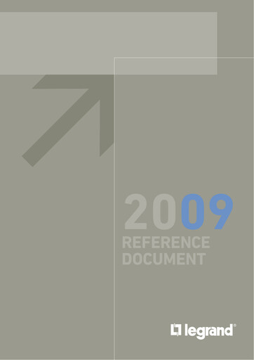 Thumbnail Legrand Universal Registration Document 2009