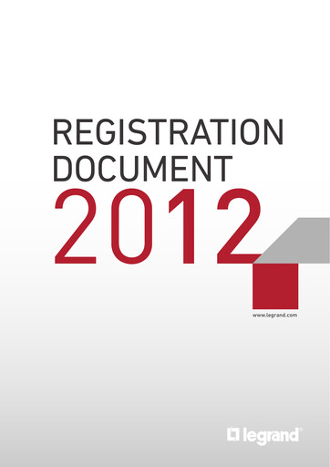 Thumbnail Legrand Universal Registration Document 2012