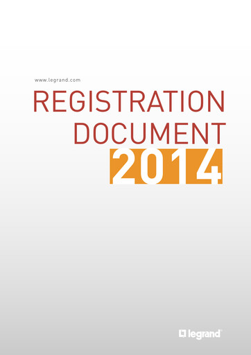 Thumbnail Legrand Universal Registration Document 2014