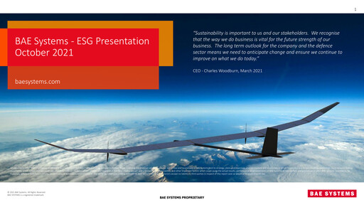 Thumbnail BAE Systems
 ESG Report 2021