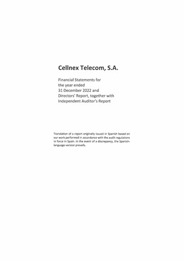 Thumbnail Cellnex Telecom
 Financial Statement 2022