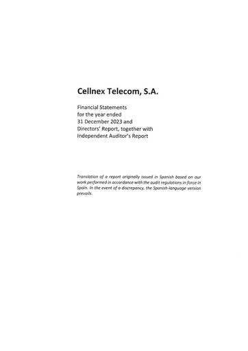 Thumbnail Cellnex Telecom
 Financial Statement 2023