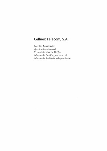 Miniature Cellnex Telecom
 Bilan financier 2022