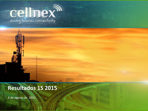 Thumbnail Cellnex Telecom
 Half-year Report 2015-h1