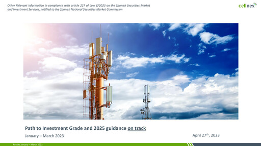 Thumbnail Cellnex Telecom
 Quarterly Report 2023-q1