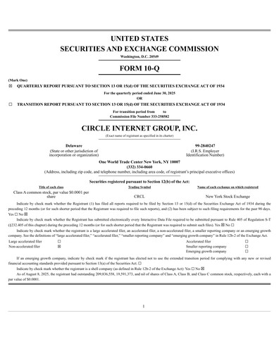 Thumbnail Circle Internet Group Quarterly Report 2025-q2