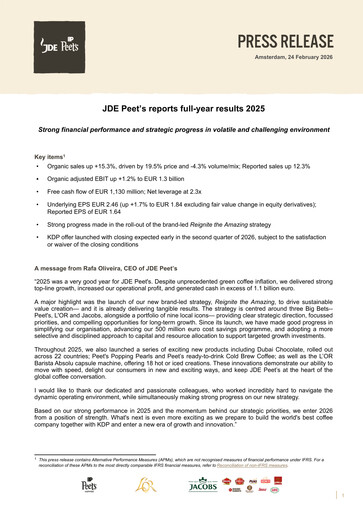 Thumbnail JDE Peet's Financial Report 2025