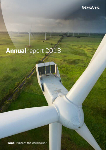 Thumbnail Vestas Wind Systems Annual Report 2013