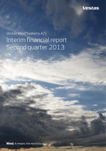 Thumbnail Vestas Wind Systems Financial Report 2013-h1