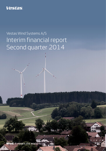 Thumbnail Vestas Wind Systems Financial Report 2014-h1