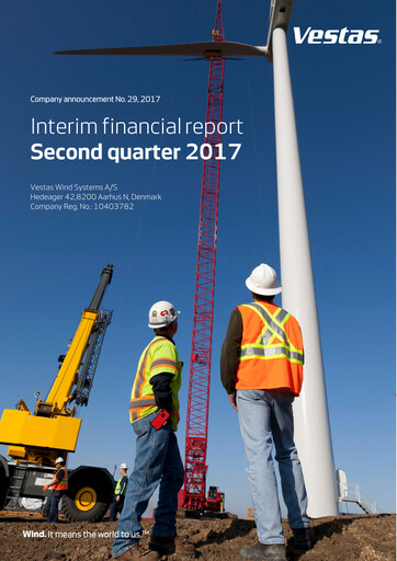 Thumbnail Vestas Wind Systems Financial Report 2017-h1
