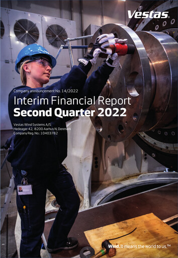 Thumbnail Vestas Wind Systems Financial Report 2022-h1