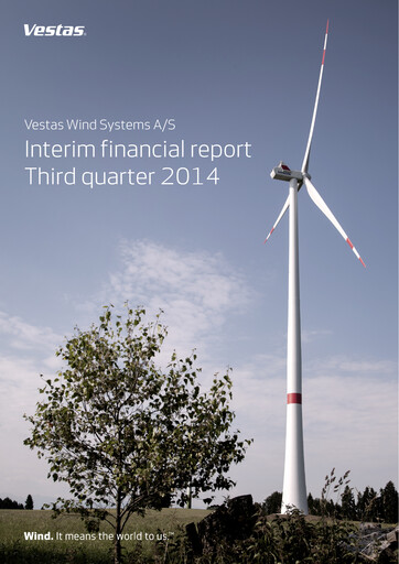 Miniature Vestas Wind Systems Rapport trimestriel 2014-q3