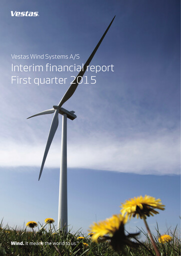 Miniature Vestas Wind Systems Rapport trimestriel 2015-q1