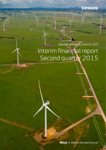 Miniature Vestas Wind Systems Rapport trimestriel 2015-q2