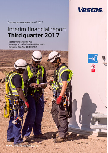 Miniature Vestas Wind Systems Rapport trimestriel 2017-q3